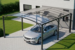 Навес над авто из монолитного поликарбоната