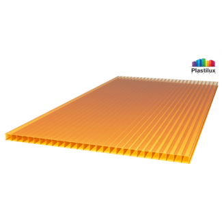 Сотовый поликарбонат SUNNEX, цвет оранжевый, размер 2100x12000 мм, толщина 6 мм