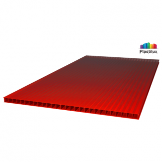 Сотовый поликарбонат SUNNEX, цвет красный, размер 2100x12000 мм, толщина 8 мм