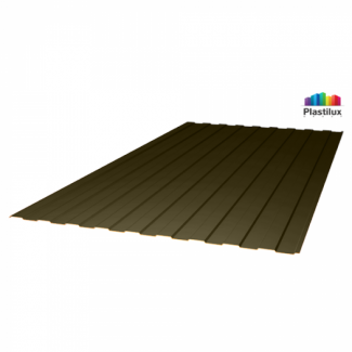 Пластиковый профнастил С-8 бронза-серая 1,15х6м